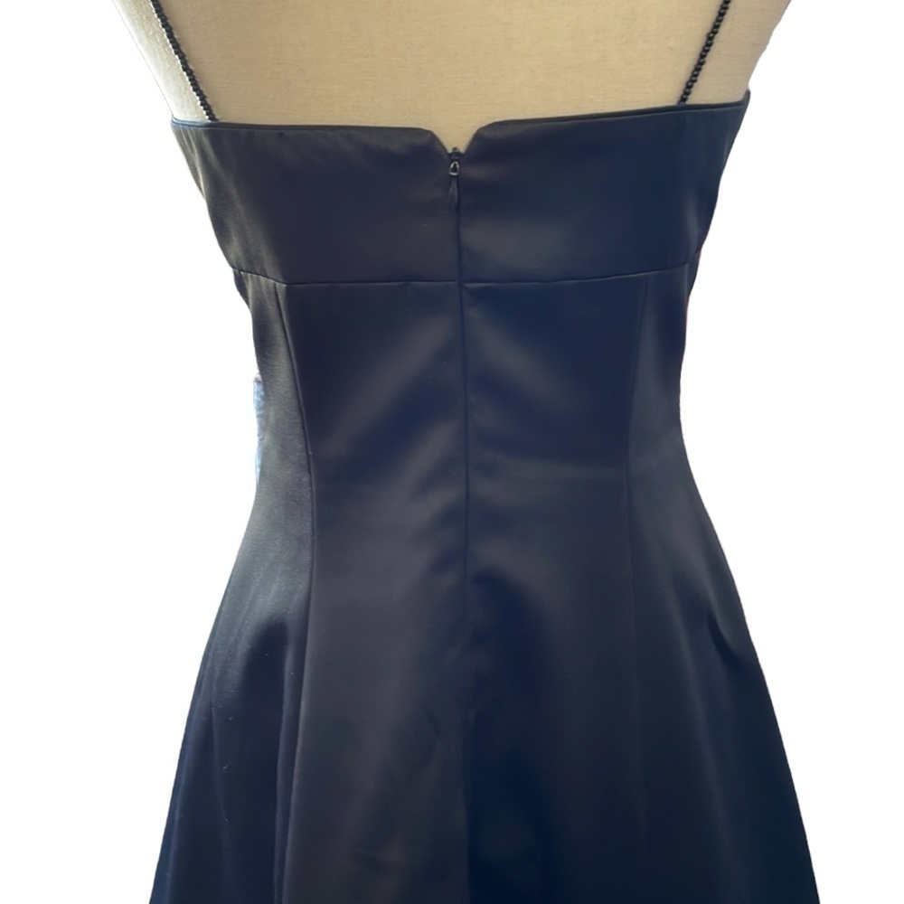 𝅺♥️abs Evening♥️ By Allen Schwartz♥️ black Satin Dress size (6) - Picture 6 of 10